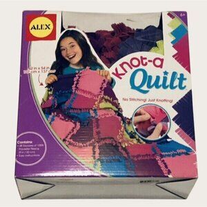 Alex DIY Knot-A-Quilt Kit For Ages 6+  42" X 54" Finished Size New